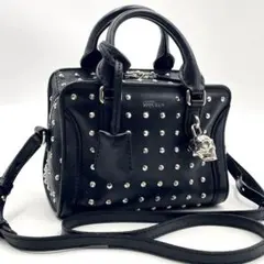 【美品】アレキサンダーマックイーン スカル ミニボストンバッグ 2wayスタッズ