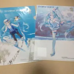 雪ミク クリアファイル ２枚 大倉山
