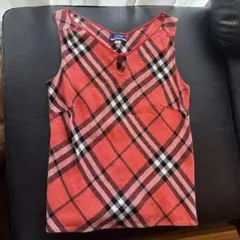 BURBERRY バーバリー　チェック柄 ノースリーブ チュニック 36 BURBERRY バーバリー チェック柄 ノースリーブ チュニック 36