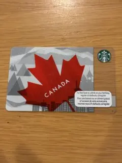 Starbucks カナダ国旗デザインカード　使用済み