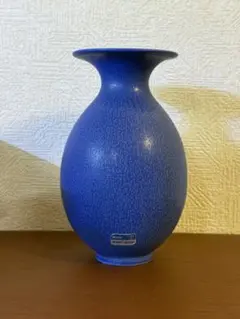 深青色 角型 陶器製 フラワーベース 花瓶 台座付き - メルカリ