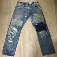 Niche. パッチワークデザイン ストレートデニム M