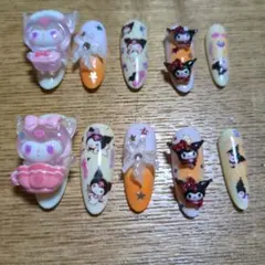 ハローキティ・バットマン ネイルチップ 10個セット