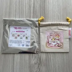 3COINS スリコ　りぼん　70周年　コラボ ミニ巾着 姫ちゃんのリボン