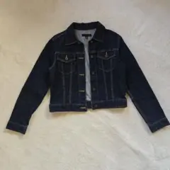 美品 ユニクロ レディース デニムジャケット M ダ－クブルー