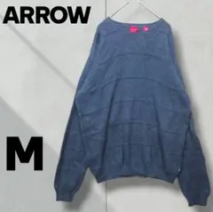 ARROW ダークグレー コットン100% ニット セーター M