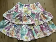 メゾピアノ　テディベア柄フリルスカート（キュロット）