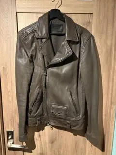 極美品 オールセインツ ダブル ライダースジャケット レザージャケット 本革 オールセインツ NOLL BIKER ライナー ダブル ライダース レザー