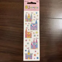 未使用　SANDYLION 城と星のシール キャッスル　ステッカー　キラキラ