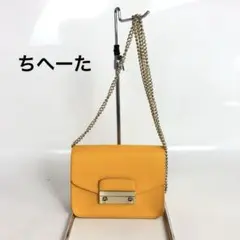 FURLA フルラ メトロポリス チェーン ショルダーバッグ オレンジ
