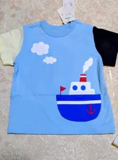 船プリント Tシャツ サイズ80