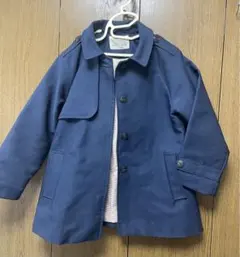 美品　ネイビー　濃紺　お受験　コート