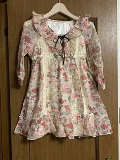 INGNI 花柄シフォンワンピース ミニワンピース 平成ギャル