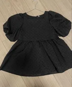 【美品】黒 フレアスリーブ 半袖トップス M