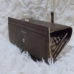 バーバリー がま口長財布 サイドノバチェック デザイン ウォレット