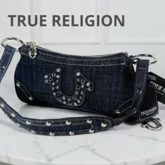 ラス1 トゥルーレリジョン デニム スタッズ アクセサリーポーチY2K 海外限定