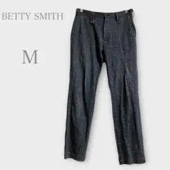 ベティスミス　ストレートパンツ　ウール混　ダークグレー　M ストレッチ　秋冬