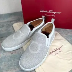 超美品 Ferragamo レザー スニーカー 8 1/2 D