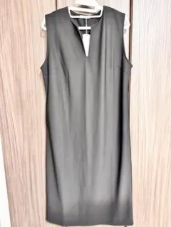 ノースリーブ ブラックロングワンピース L-LL