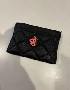 cc黒いキルティングカードケース