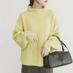 ITEMS アーバンリサーチ 25AW フワフワボトルネックニット イエロー F