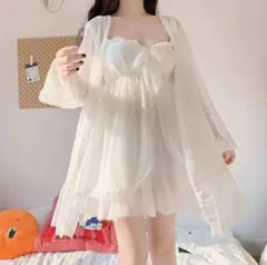 ベビードール セクシー パジャマ ネグリジェ コスプレ ホワイト デート 記念日