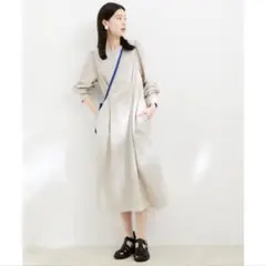 VIS 長袖ワンピース ベージュ 未使用