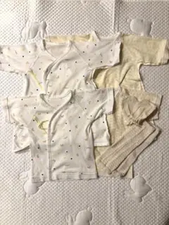 美品★エンゼル 高級ベビー肌着 50-70 日本製 ガーゼ 綿100% おまけ付