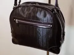 JACQUES LE CORRE　パテント型押しミニボストン　新品未使用　こげ茶のサムネイル