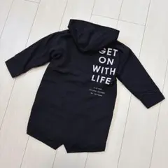 新品 ミリタリー コート 110cm ブラック 男の子 フード付き アウター