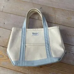 ORCIVAL キャンバストートバッグ アイボリー/ライトブルー