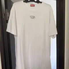 DIESEL ホワイト Tシャツ ロゴ刺繍
