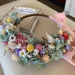 可愛い小花の春のミニハーフリース