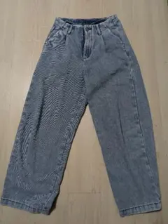 inter factory ワイドデニムパンツ ブラック ブルー 2枚セット