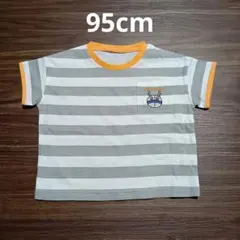 新品未使用タグ無し　アンパンマンストライプ柄Tシャツ 95cm