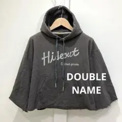 DOUBLE NAME ドロップショルダー フーディ スウェット パーカーのサムネイル