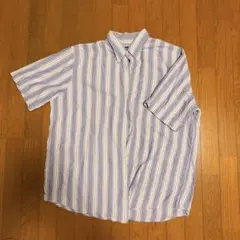 LANDS' END 半袖ストライプシャツ XLのサムネイル