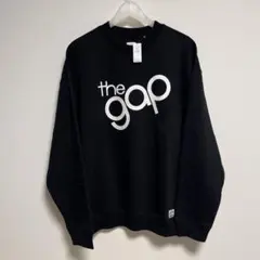 【新品未使用タグ付GAPスウェット】ギャップ/トレーナー/黒ブラック/y2k/