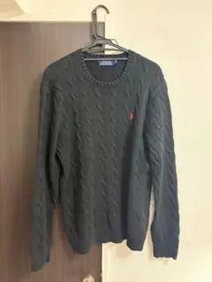 POLO RALPH LAUREN ケーブルニット セーター ブラック M