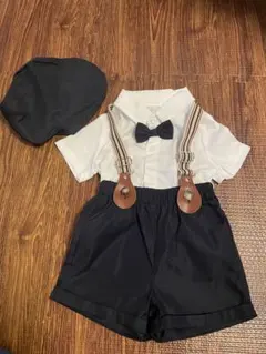 SHEIN セレモニースーツ ホワイトシャツ ネイビーショートパンツ