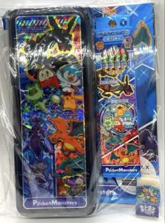 ポケモン文房具セット　筆箱　鉛筆　消しゴム　自由帳　下敷き5点【新品・未使用品】