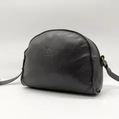 【限定✨現行】イルビゾンテ　ショルダーバッグ　ハーフムーン　グレー　レザー