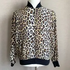 【SUNNY LEIGH】メンズ　ヒョウ柄ブルゾンジャケット　Mサイズ　古着