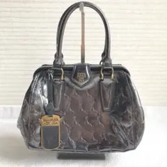 ANNA SUI ハンドバッグ ミニボストン 総柄 ロゴプレート - メルカリ