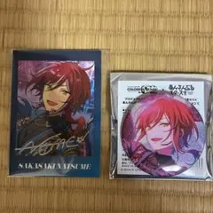 プロセカ　あんスタ　逆先夏目　グリッター缶バッジ　グリ缶　ぱしゃっつのサムネイル