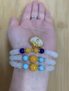 A-762 和田羊脂玉如意錠デザインブレスレット