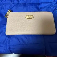 GOLD ピンクベージュ レザー 長財布薄いピンクに近い　最終値下げのサムネイル