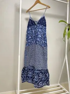 H&M キャミワンピース ネイビー系 花柄