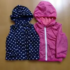 babyGap フード付きジャケット ネイビー・水玉模様