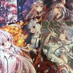 東方Project クリアファイル6点　博麗霊夢　八雲紫　藤原妹紅